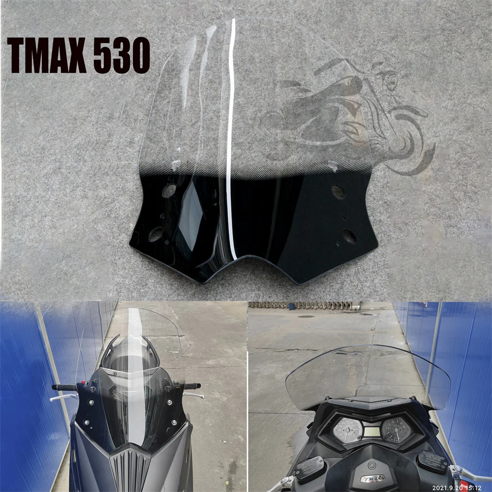 

49cm Fit For Yamaha 2012 - 2016 TMAX 530 TMAX530 Accessories Motorcycle Windshield Windscreen T-MAX530 2013 2014 2015 XP530
