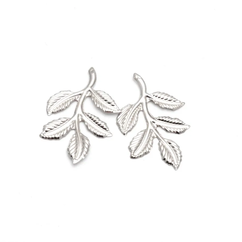 Free shipping 30Pcs Leaf Filigree Wraps Connectors Metal Crafts Gift Decoration DIY 38x24mm