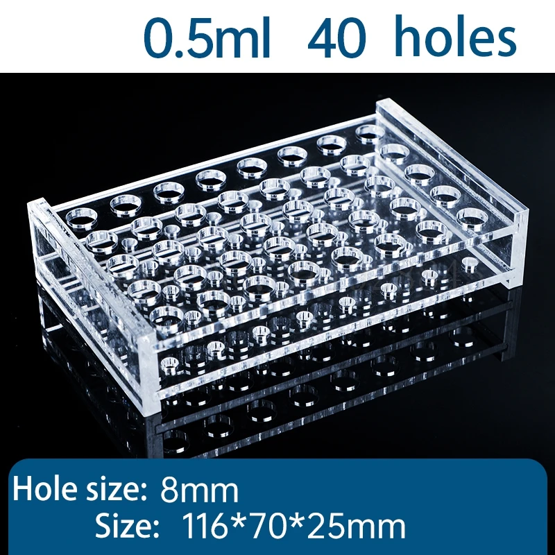 1pcs 명확한 유기 유리 0.2ml 15ml 원심 분리기 튜브 랙 학교 실험실에 대 한 PMMA 튜브 홀더