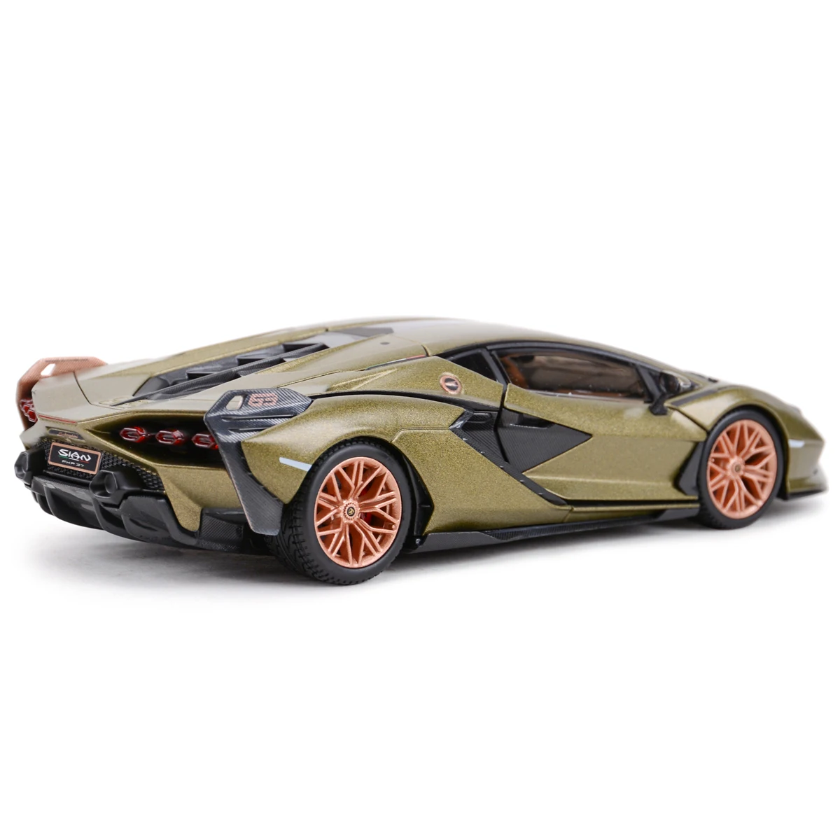 Bburago 1:24 Lamborghini Sian FKP 37 Green Sports Car Static Die Cast Vehicles Collectible Model Car Toys