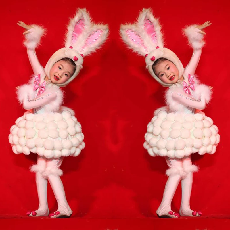 White Rabbit Costume For Kids Rabbit Clothes Halloween Costume Halloween Cosplay Cute Animal Clothing Festival Dance