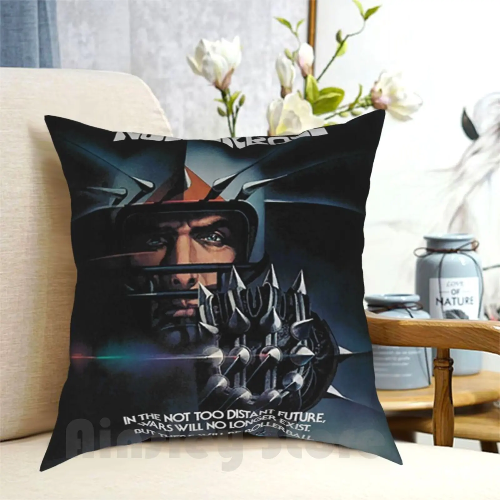 Rollerball 1975 Pillow Case Printed Home Soft Throw Pillow Rollerball Roller Ball Caan James Caan Movies Cult Movie Film