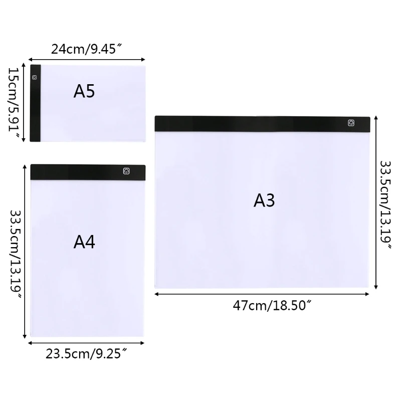 

A3/A4/A5 Drawing Tablet Digital Graphics Pad LED Light Box Copy Board Writing 24BB