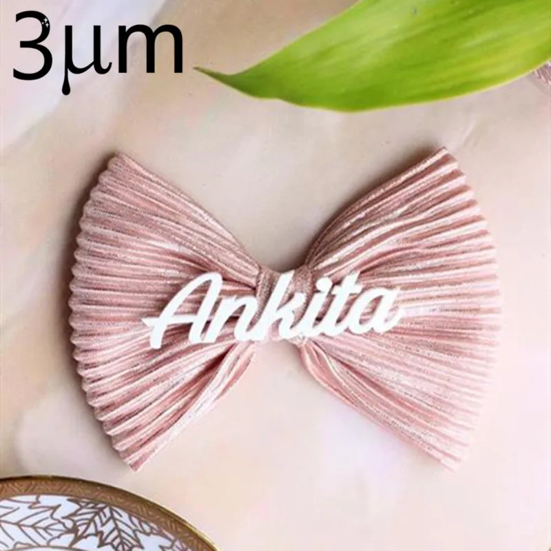 New Fashion Big Custom Name Bows Hair Clips Hair Accessories Personailzed Wedding Hair Clip acrylic For Women Christmas Gifts