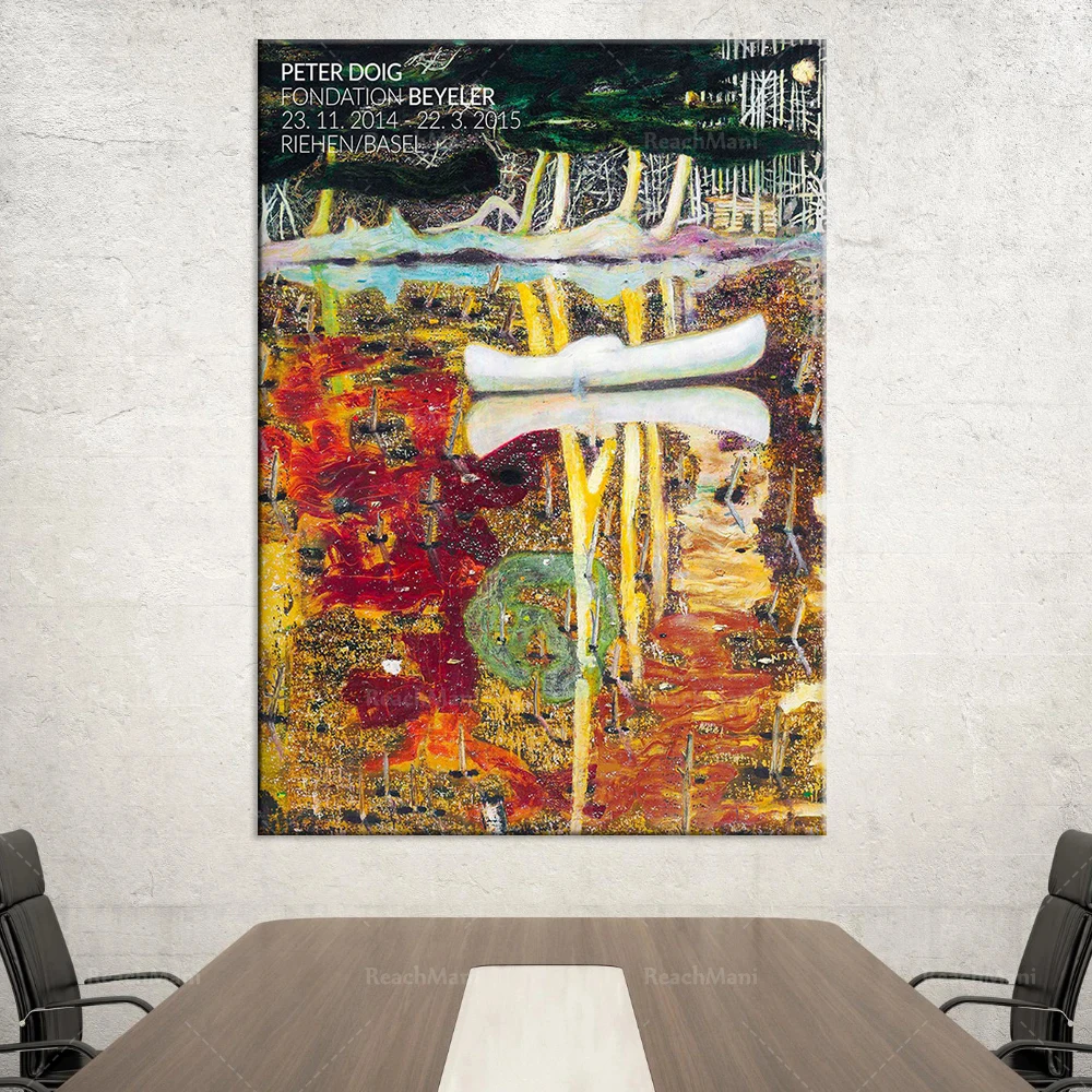 Peter Doig poster, Peter Doig artwork, abstract wall art