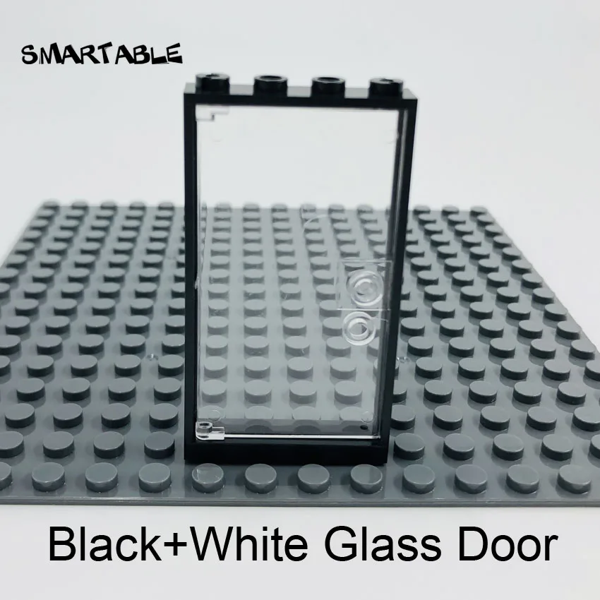Blocs de construction pour porte fenêtre intelligente 1x4x6, pièces MOC avec jouets en verre pour maison d'enfants, compatibles avec toutes les marques 60616 + 60596, 20 pièces/lot