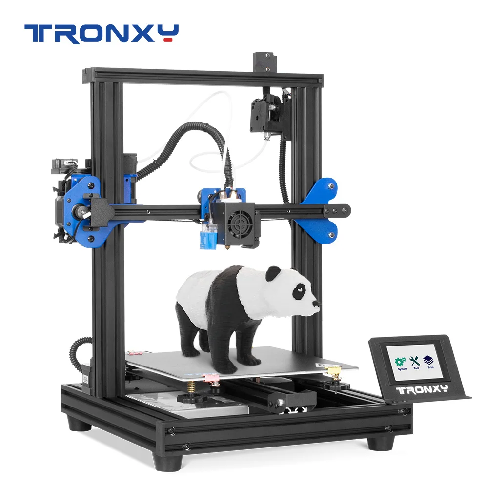 Tronxy 2 in 1 Out Extruder XY-2 PRO 2E  double Colors Head Dual  Printing 3D Printer DIY Kits with Super Silent & High Accuracy