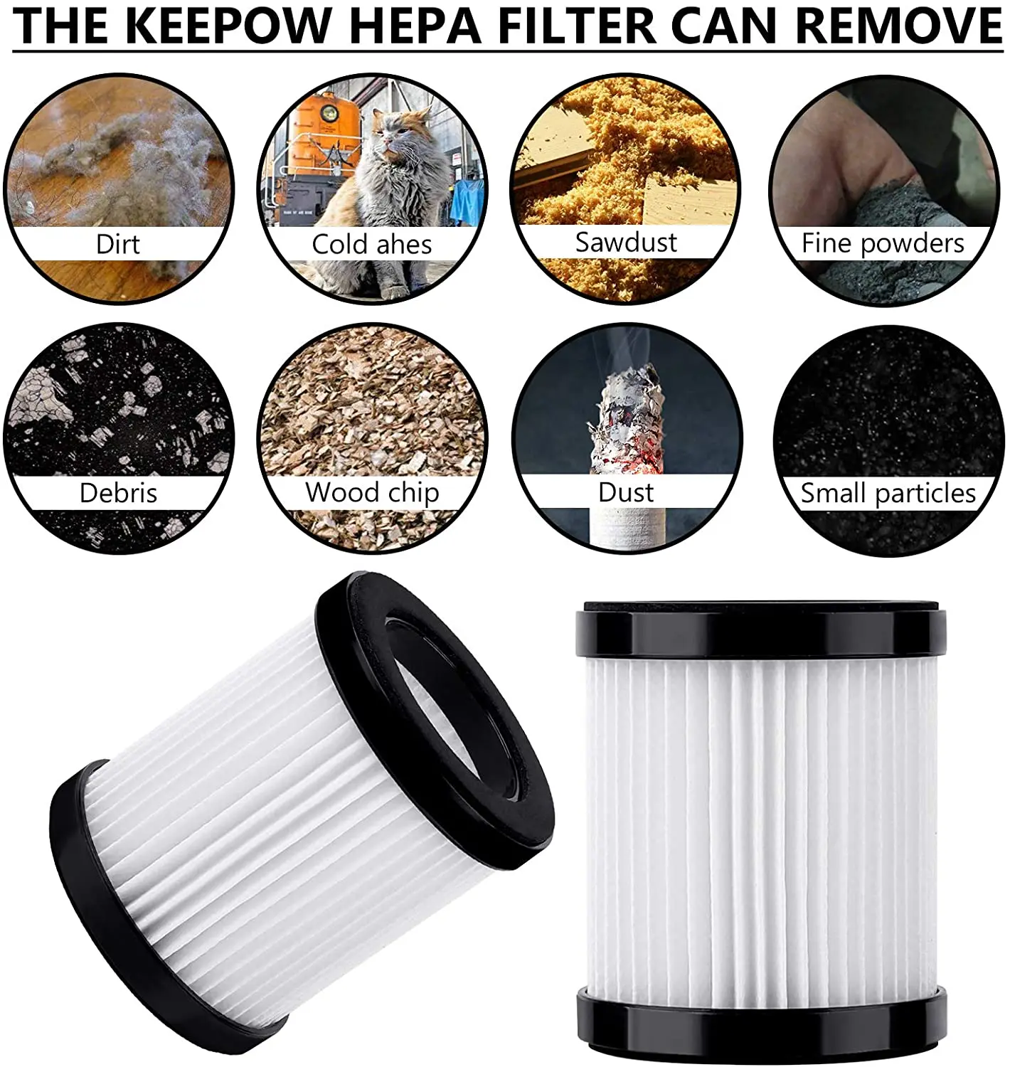 استبدال فلتر HEPA متوافق مع MOOSOO XL-618A فراغ لاسلكي 8 حزمة