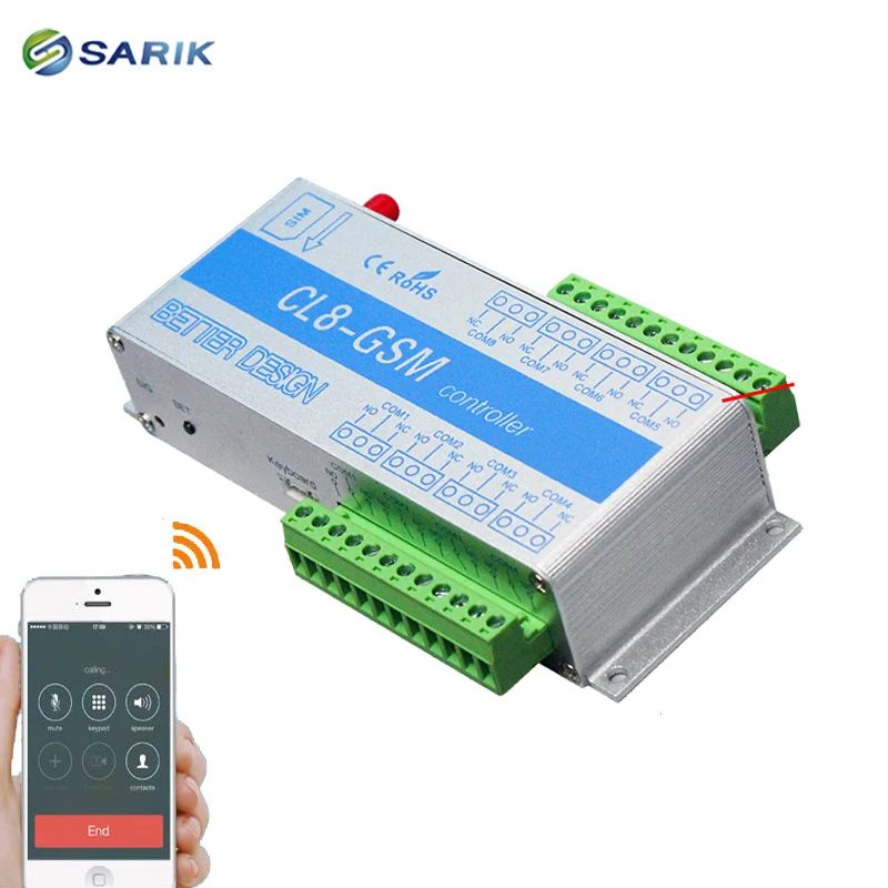 

CL8-GSM Smart remote wireless GSM controller switch module GSM Gate Opener for Gate Garage Door control free by mobile phone