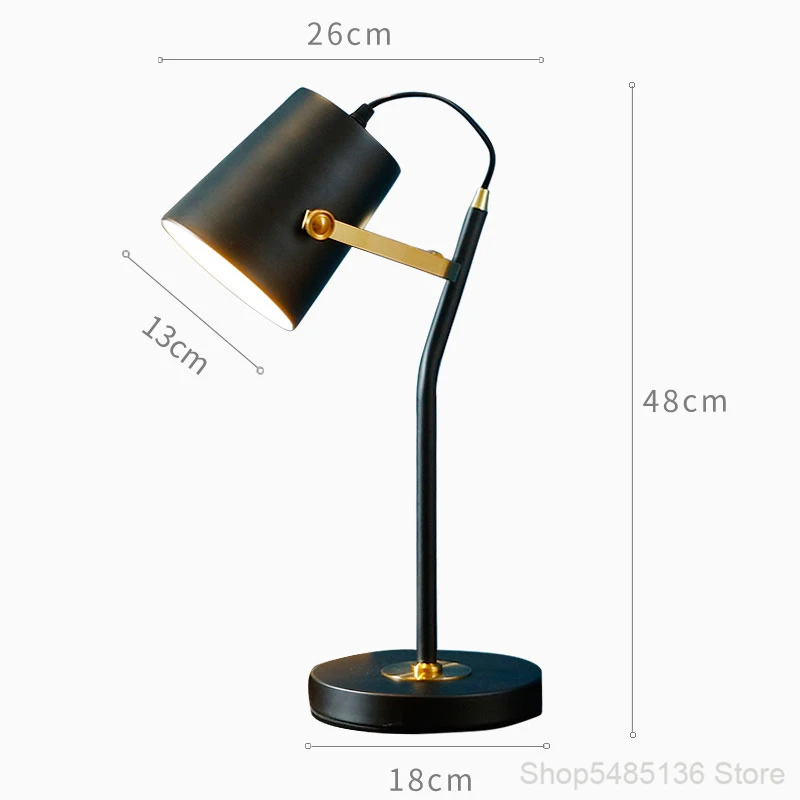 

Modern Wrought Iron Retro Table Lamp European Art Deco Standing Light for Bedroom Living Room Lighting Study Decoration Lighting