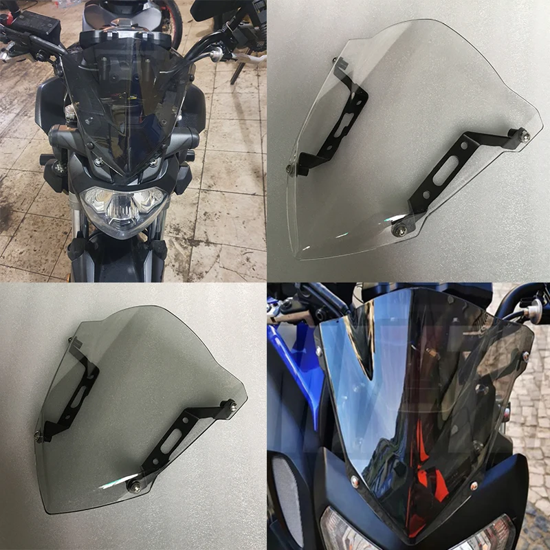 Parabrisas para motocicleta Yamaha MT-07 FZ-07 2018-2020, accesorios para parabrisas, deflectores de viento MT07 FZ07 MT-09 FZ-09 2014 2015 16
