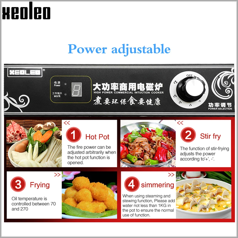 Коммерческая плоская печь XEOLEO, плита с подогревом для приготовления пищи, многофункциональная индукционная домашняя техника, устройство для обработки пищи, 5000 вт