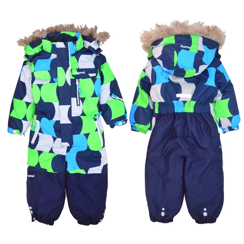 Children's one-piece ski clothing, quilted, waterproof, male and female baby climbing clothes, foreign trade original order