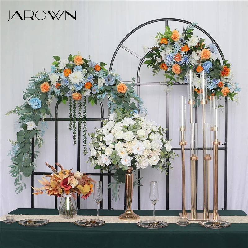 JAROWN Wedding Backdrop Stand Flower Arch Wrought Iron Stage Screen Ceremony Party Home Decoration Metal Props