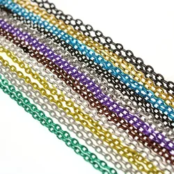 5meters Metal Iron Rolo Link Chains Necklace Bulk Gold Silver Color Necklace Chain Bracelet Findings For DIY Jewelry Making Z821