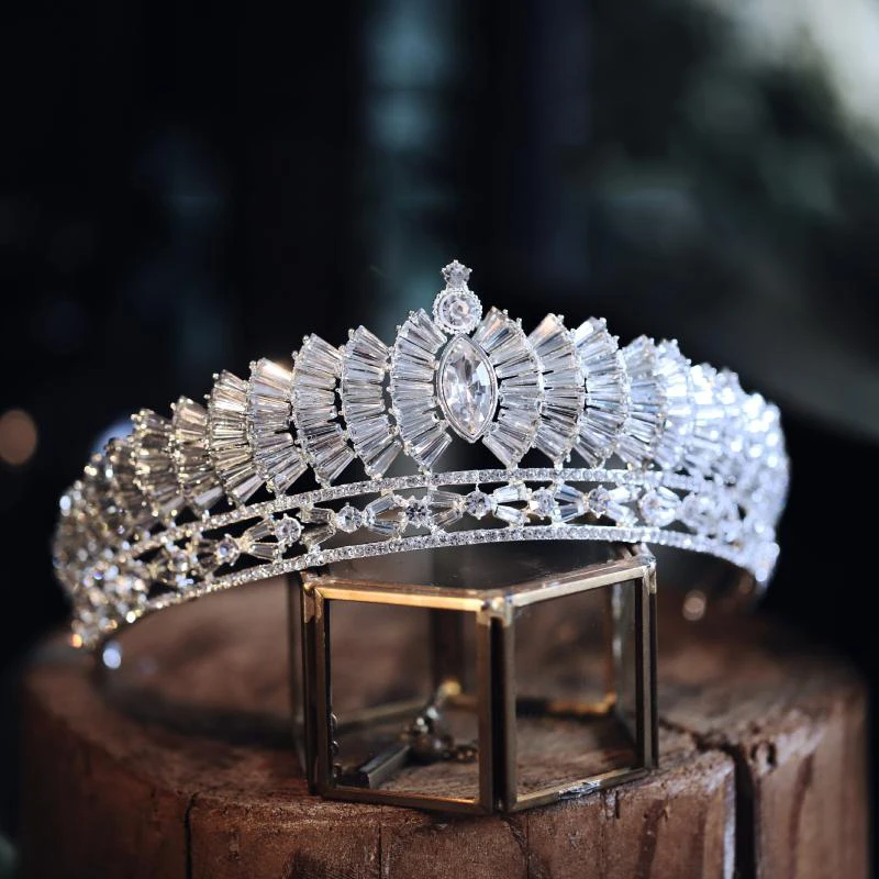 NiuShuya Crystal Queen Diadem i korony Diadem dla panny młodej kobiety chluba ozdoby do włosów głowa ślubna biżuteria akcesoria