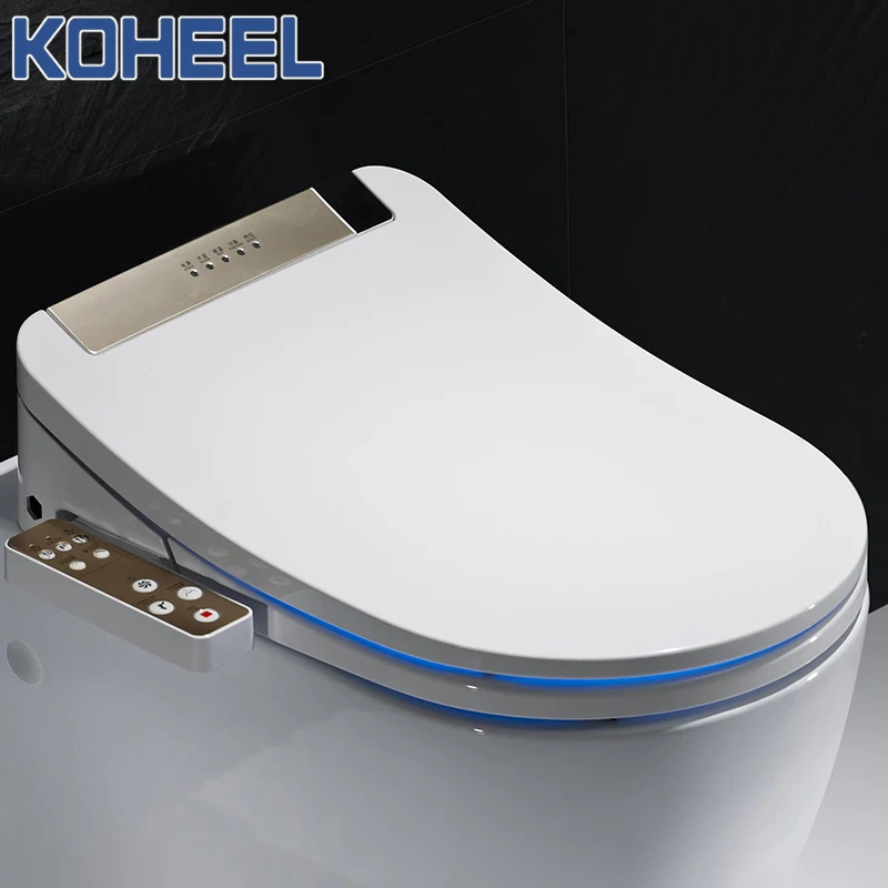 KOHEEL bathroom smart toilet seat cover electronic bidet clean dry seat heating wc gold intelligent led light toilet seat