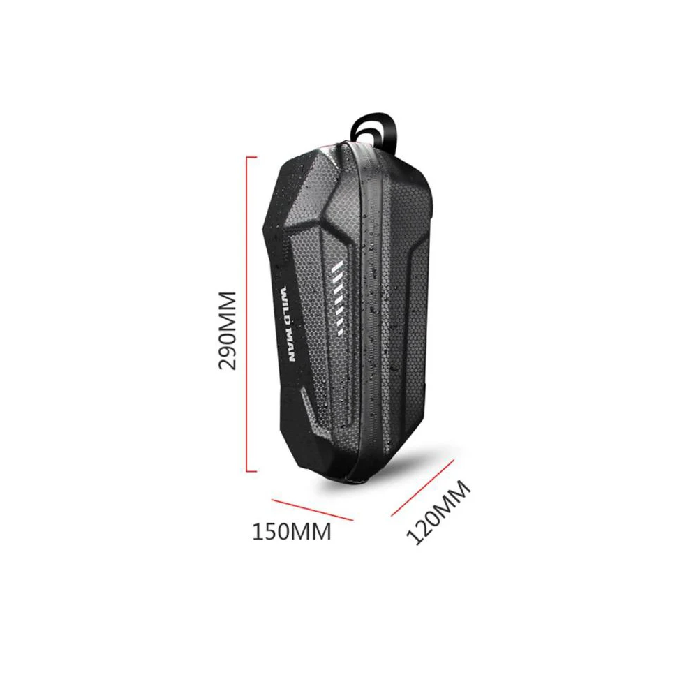 3L WILDMAN Front Bag PU and EVA Material Bag Dust-proof  Hard Shell Bag Storage Backpack Fit for Bicycles, Electric Scooters