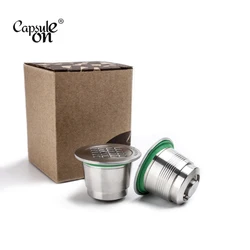 Nespresso Stainless Steel Refillable Coffee Capsule Coffee Tamper Reusable Coffee Pod Business Birthday Coffeeware Gift