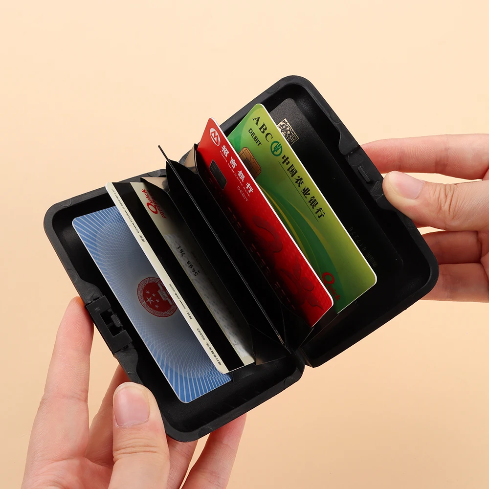 1Pcs RFID Blocking Credit Card Holder Coin Purse Aluminum Metal Waterproof Anti-Theft Wallet Business Card Case for Men Women image 4