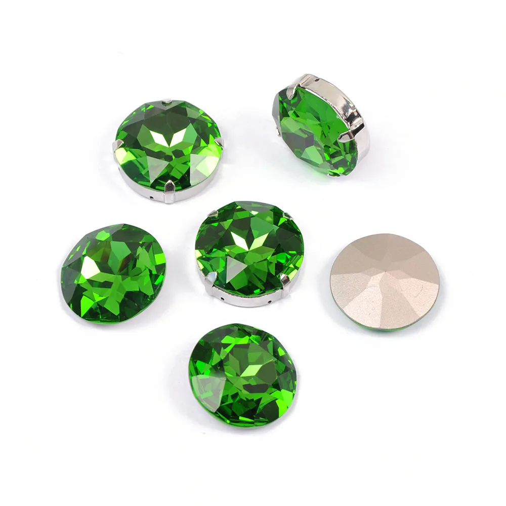 YANRUO 1201 Runde 27mm Genähte Steine Glaskristalle Große Strasssteine Rivoli Pointback DIY Diamantsteine für Schmuck und Kleidung – Detail 9