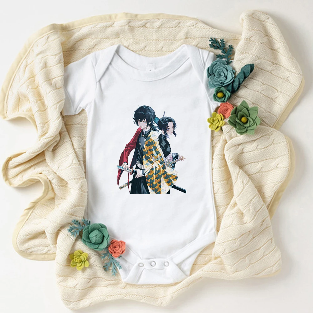 Baby Unisex Clothes Onesies Anime Demon Slayer Fashion 2022 Newborn Boy Bodysuit Cartoon Cute Infant Girl Clothes One-Pieces