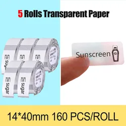 Niimbot Transparent Waterproof And Oil Proof Thermal Paper, White Label Paper For D11 Portable Thermal Printer, Purchase 5