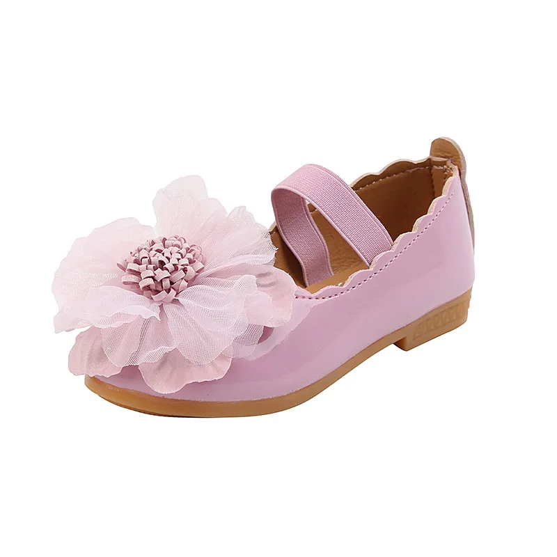 New Children Flat Shoes Flower soft soled Princess Shoes for Little Girls Kids Leather Shoes For Dance chaussure fille 1-7T