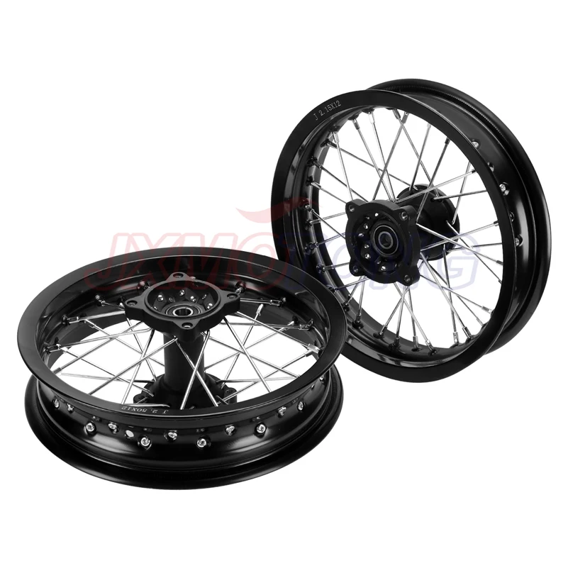 Black wheel Front 2.15-12 & Rear 2.50-12 12 inch 32 hole wheels hub motorcycle modified accessories high quality