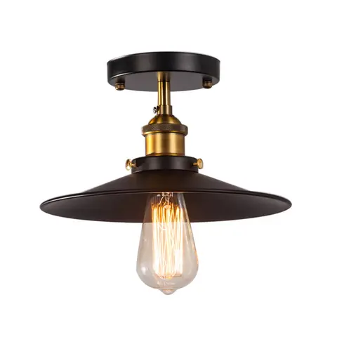 मेंगजय सीलिंग लैंप विंटेज लैंपशेड रेट्रो मेटल एडिसन पेंडेंट हैंगिंग लाइट इंडस्ट्रियल E27 लिविंग डाइनिंग रूम हॉलवे के लिए 10 best sales छत प्रकाश कवर - №9