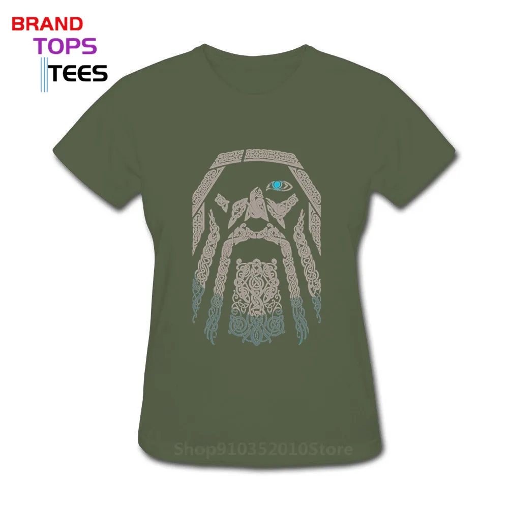 New Custom Odin Vikings T Shirt Women Short Sleeve O-neck Cotton T-shirt Unique Clothing Mother's Day Gifts Retro Viking t-shirt