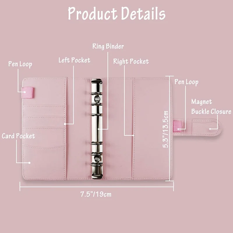 A6 Laser Binder Budget Planer Notebook Deckt Ordner A6 Größe 6 Loch Binder Taschen Kunststoff Binder Zipper Geld Sparen Umschlag