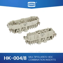 HDXBSCN HARTING Industrial rectangular Heavy Duty Connector HDC HK-004/8-M/F core 10A waterproof aviation plug