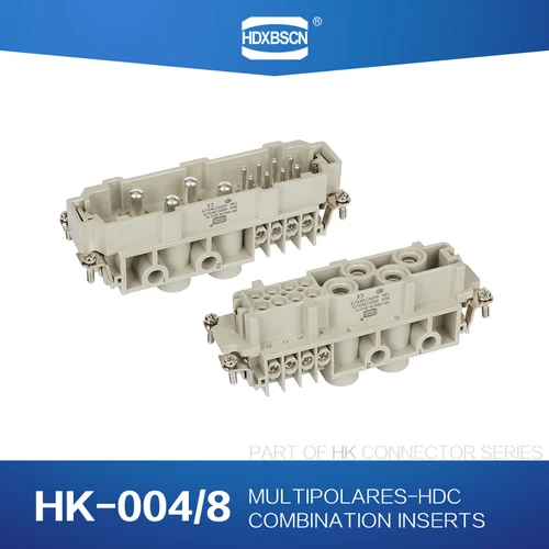 HDXBSCN Conector industrial rectangular de alta resistencia HDC HK-004/8- F Enchufe de inserción hembra