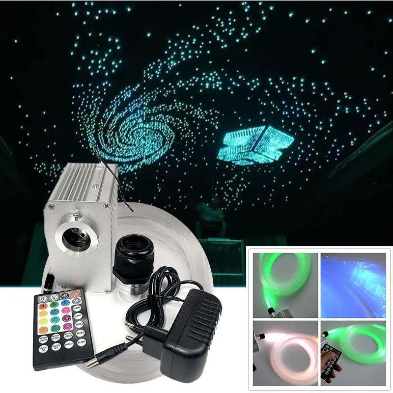 Optical fiber lamp Twinkle Fiber Optic Star ceiling kit Bluetooth APP Smart Control  Starry Car LED Light Kid Room Ceiling new