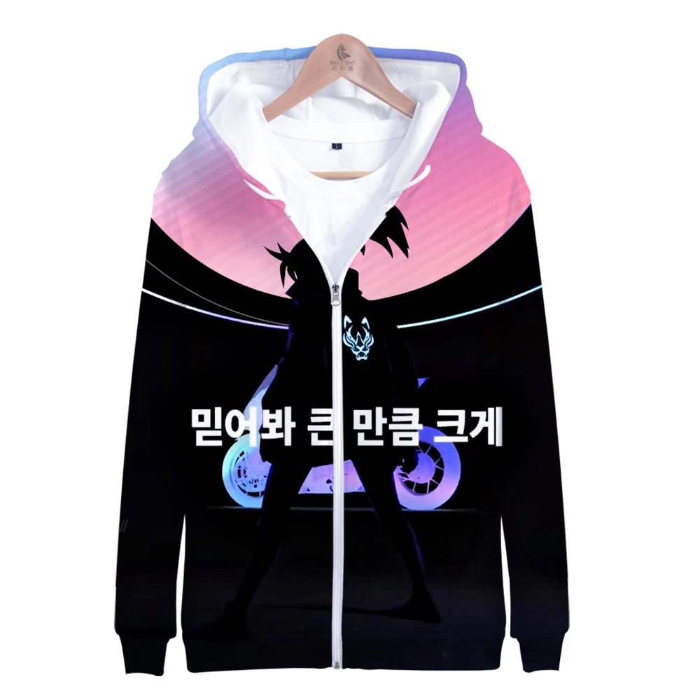 2020 Game Song Kda The Baddest 3D Zipper Hooded Sweatshirt Women/men/kid / Sweatshirt Fashion Hoodies Casual Clothes