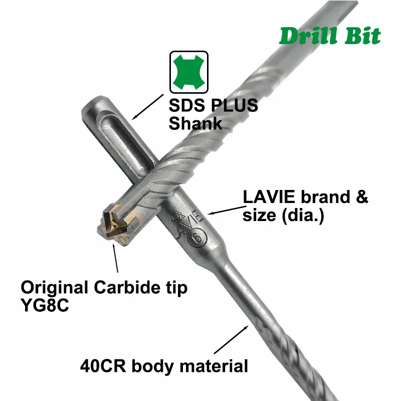 1pc Concrete SDS Plus Drill Bit Cross Tips 4 Cutters 110mm 160mm Wall Brick Block Electric Hammer Masonry Drilling Bits