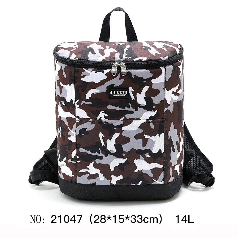 SANNE New Camouflage Cooler Bag Multifunctional Insulated Gathering Outdoor Picnic Portable Lunch Bag Waterproof Cold Ice Pack