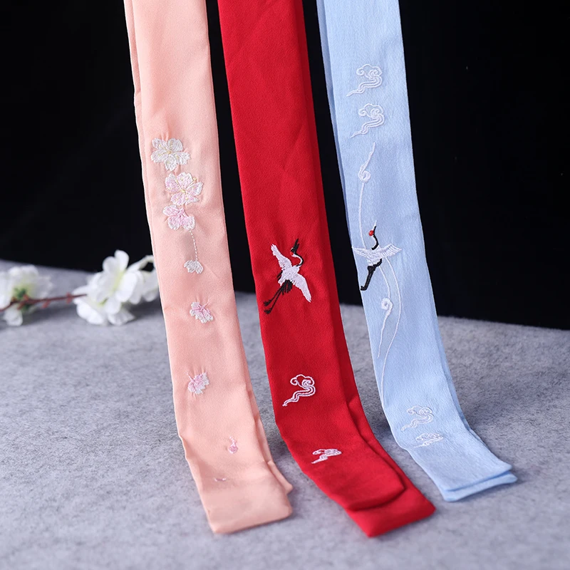 Ancient Style Hair Band Han Chinese Clothing Hair Accessories Bandeau Embroidered Ribbon Ancient Costume Headdress Hair Rope