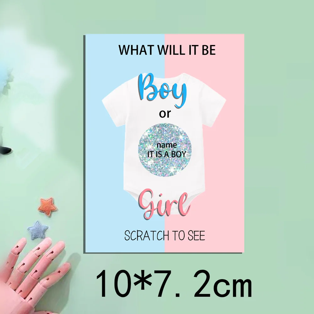 Gender Reveal Scratch Cards, Scratch-off Cards, Blue or Pink, Pregnancy Announcement, Girl or Boy