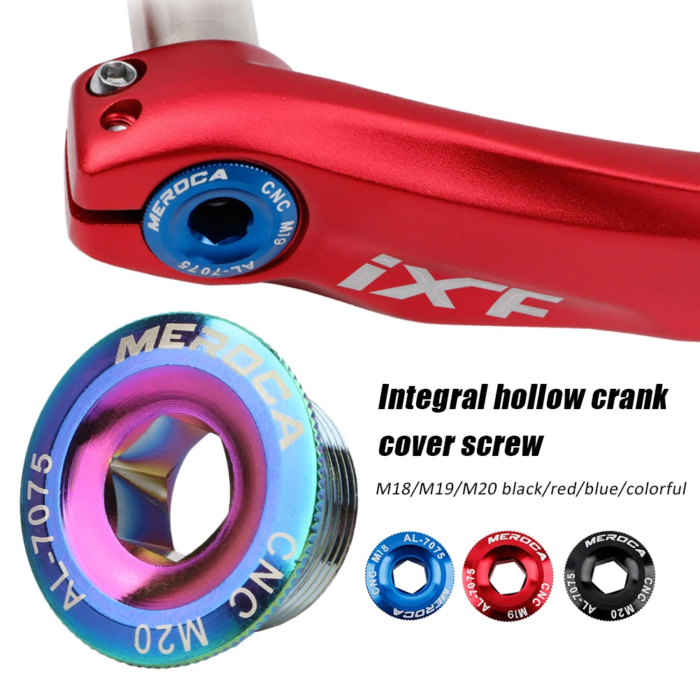 MTB Aluminum Alloy Crank Screw Bike Bicycle Crank Arm Fixing Bolt Crankset Nut M18/M19/M20 Cover Cap For SHIMANO XT/SLX/XTR