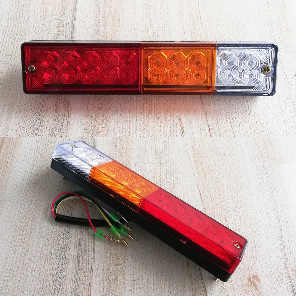 2Pcs Trailer Taillights 12V 24V LED Rear Lights For Loader Forklift Tail Lights Tractor Back Headlight