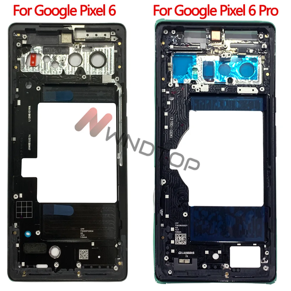 High Quality For Google Pixel 6 6pro Middle Frame Housing Supporting Middle Faceplate Bezel Replacement Repair Spare Parts