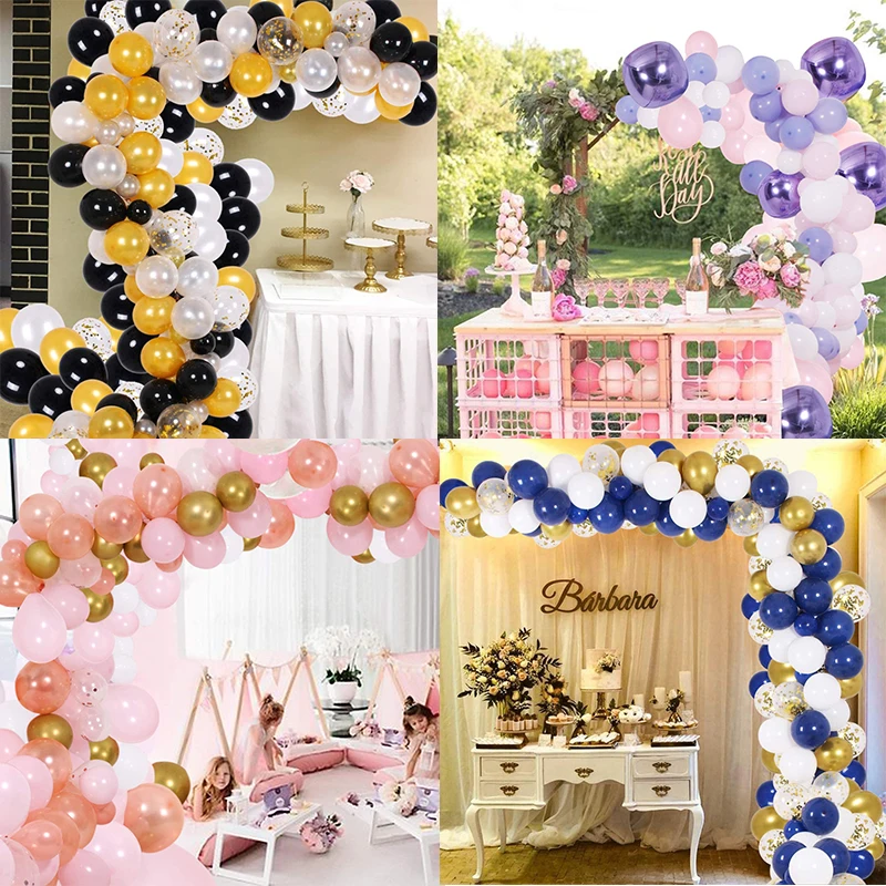 138PCS Balloon Garland Kit Arch Party Supplies Decorations Pink Rose Gold Ballons for Bridal Baby Shower Birthday Wedding Party