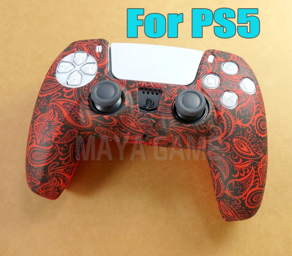 1pc Soft Silicone Rubber Skin Case For PS5 Gamepad Protective Cover For PlayStation5 Controller Camo Style