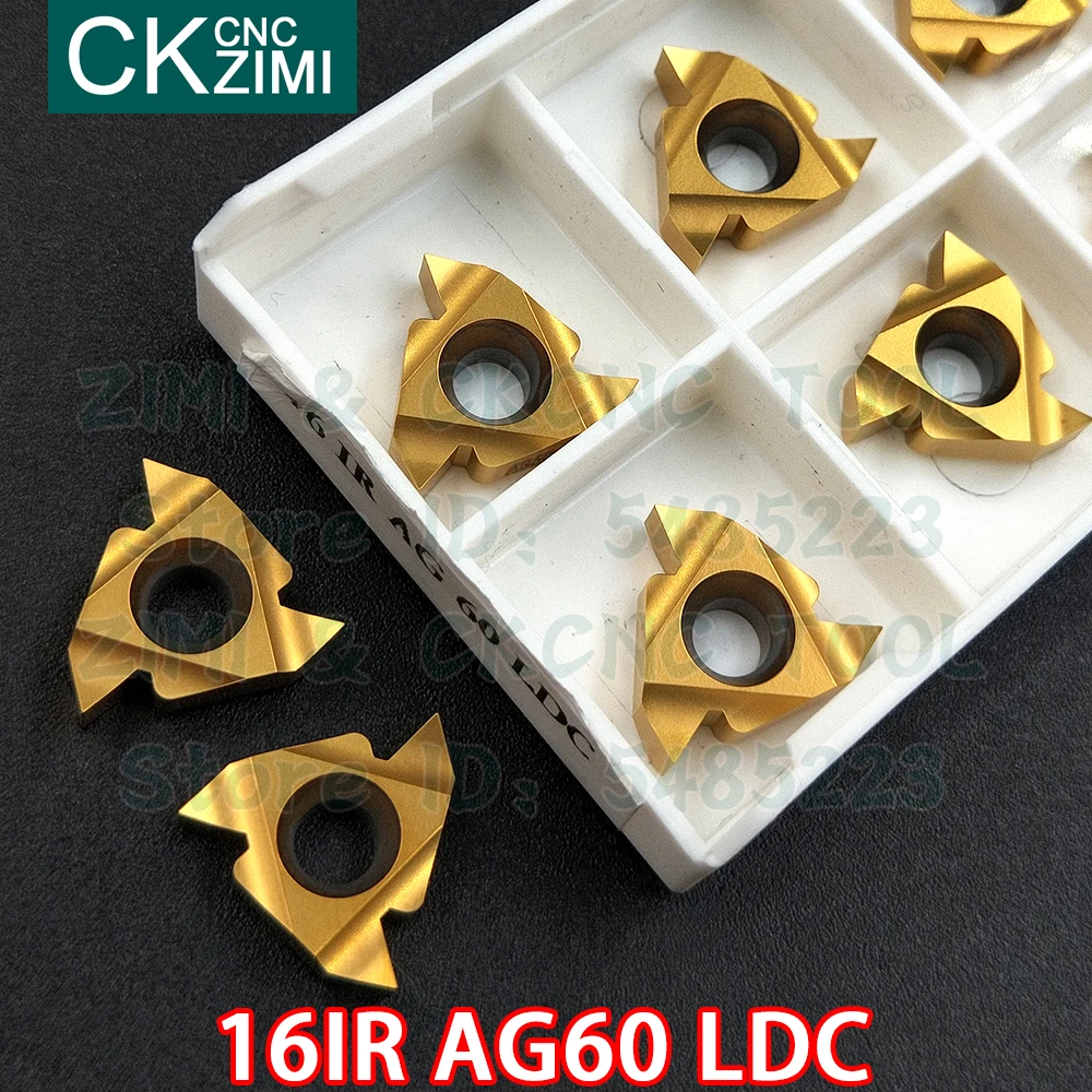 16IR AG60 LDC كربيد إدراج الخارجية الموضوع إدراج أدوات خيوط أدوات التصنيع باستخدام الحاسب الآلي مخرطة معدنية تحول أدوات القطع 16IR للصلب