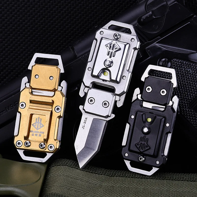 Mini Illuminated Pocket Knife Pocket Knife Outdoor Portable Sharp Portable Field Survival Key Ring Short Knife Folding Knife