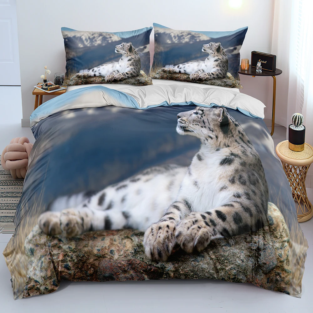 3D Duvet Cover Sets Bedding Sets Comforter Cases and Pillow Covers 210*210 200*200 245*210cm Design Animal Leopard Bedding Sets