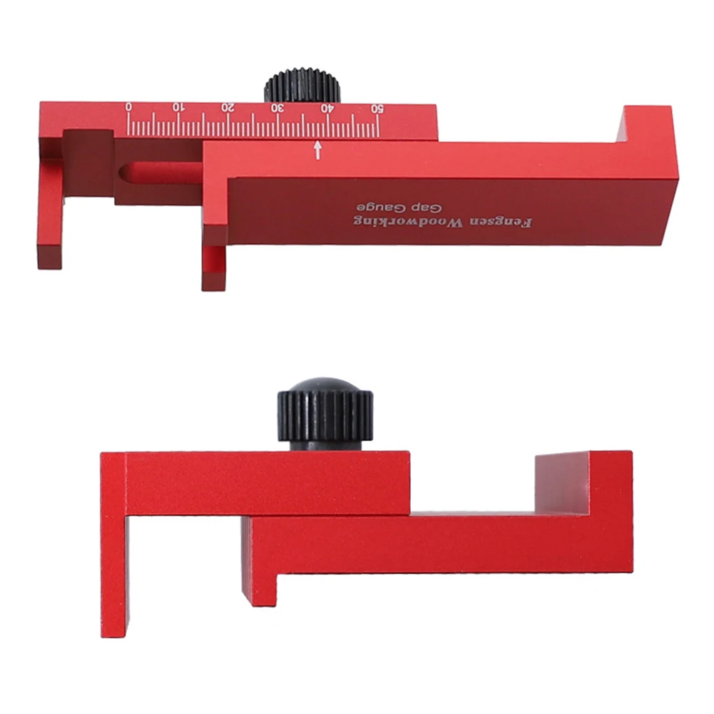 Alat Pengukur Celah Gergaji Penggaris Tenon Kayu Skala Laser Aloi Aluminium Pengukuran Celah Gergaji Alat Pengukur Gigi