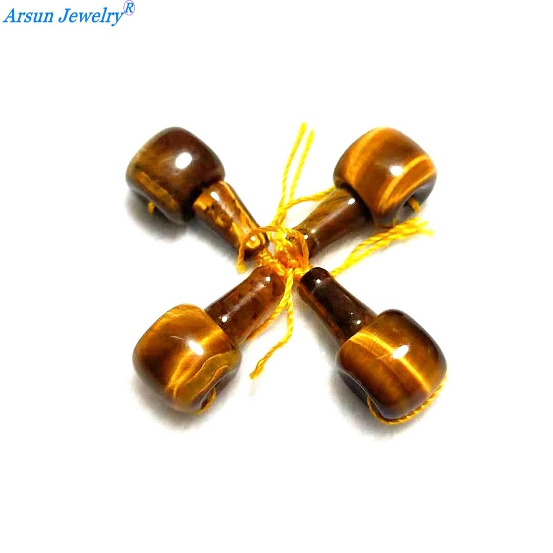 Natural Tiger Eye Stone Beads Tibetan Three-hole Buddha Head Buddhist Beads Rosary Jewelry Connection Accessories Free Shipping